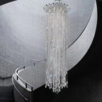 Extra Large Light Luxury Stairwell Crystal Tassel Chandelier for Staircase / high Floor Hall / loft