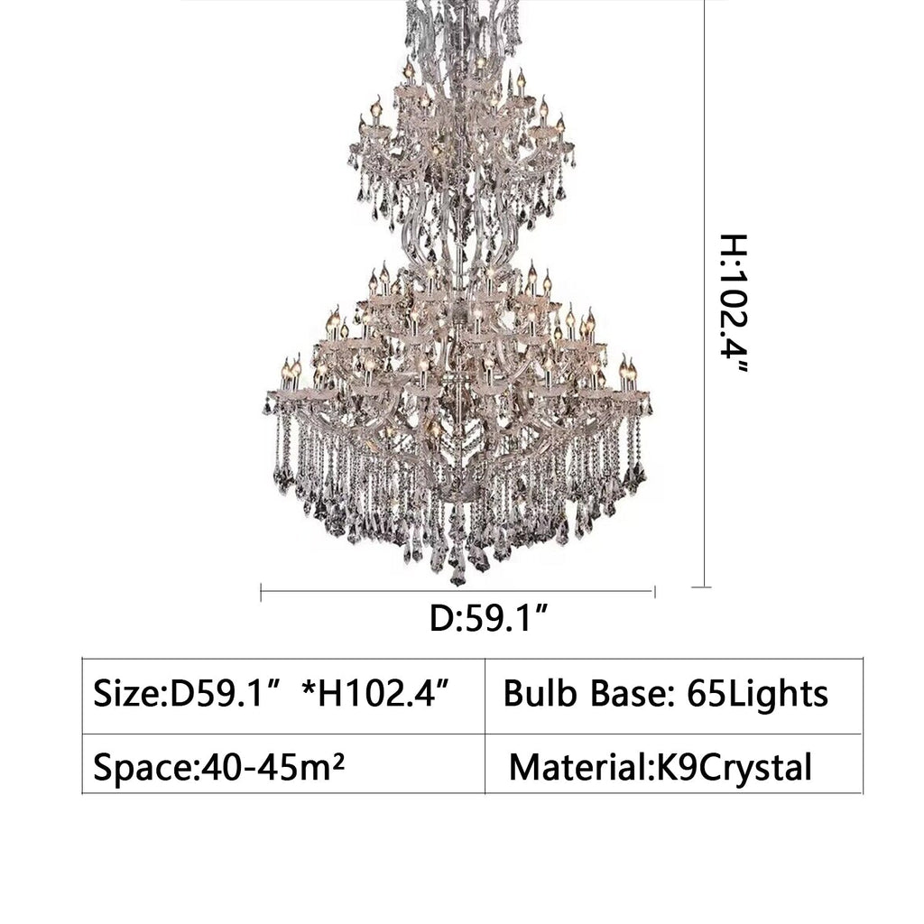 Luxury Atmospheric European Candle Crystal Chandelier Designer Creative for Hotel / Villa / Living Room