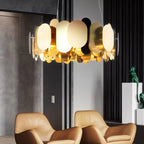 Modern Minimalist Fashion Round Metal Chandelier for Living Room / Bedroom / dining Room