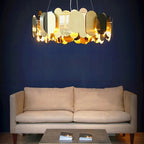 Modern Minimalist Fashion Round Metal Chandelier for Living Room / Bedroom / dining Room