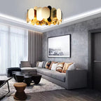 Modern Minimalist Fashion Round Metal Chandelier for Living Room / Bedroom / dining Room
