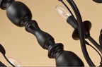 Multi Layer Iron Chandelier with Electronic Candles in Vintage Country Style for Living Room Cafe and Study