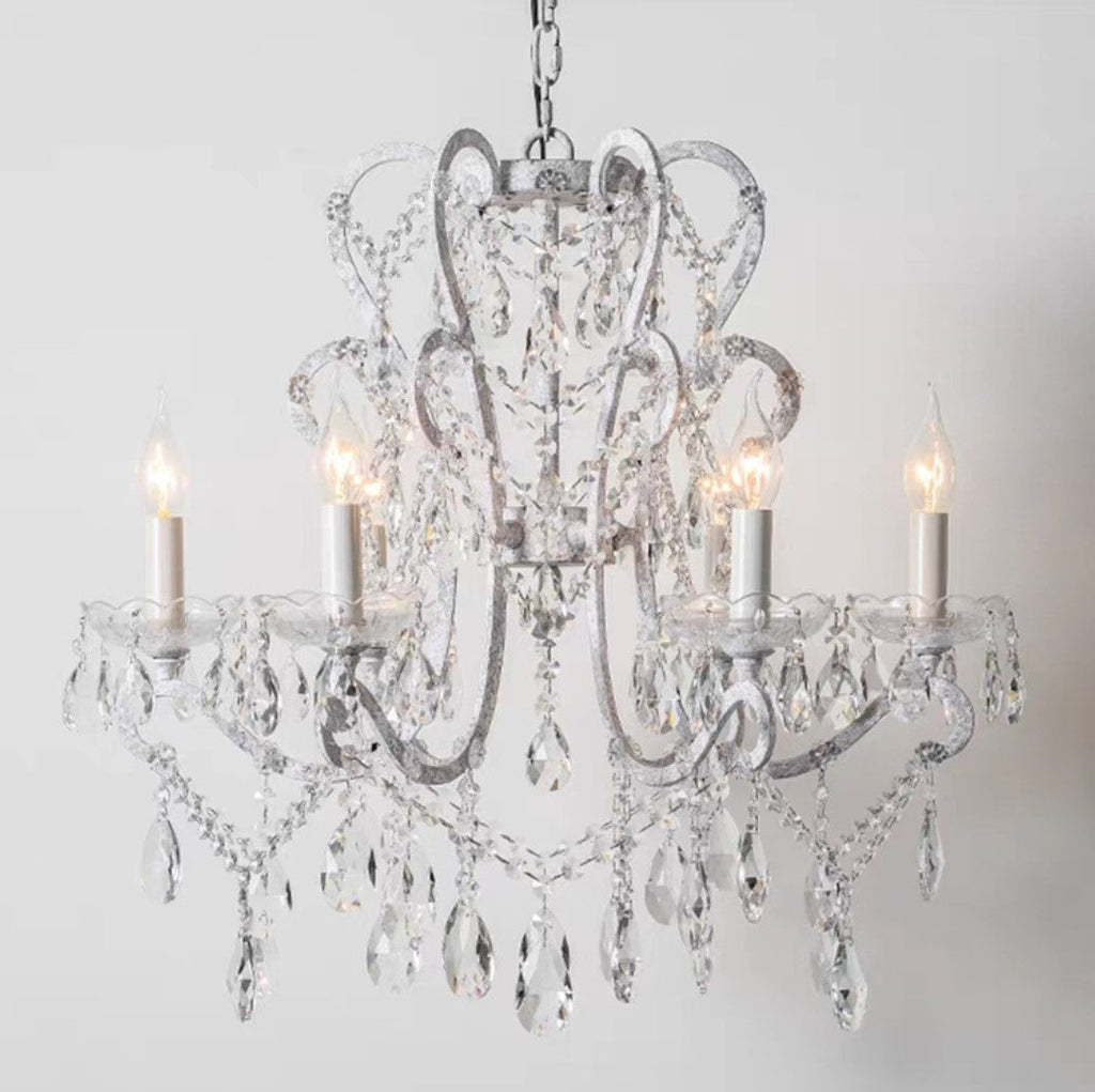 Nordic Vintage Candle Pendant Romantic Crystal Chandelier for Bedroom / Dining Room / Living