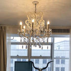 Nordic Vintage Candle Pendant Romantic Crystal Chandelier for Bedroom / Dining Room / Living