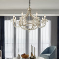 Light Luxury Nordic Vintage Candle Iron Lantern Chandelier for Living / Dining Room / Bedroom
