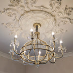 Light Luxury Nordic Vintage Candle Iron Lantern Chandelier for Living / Dining Room / Bedroom