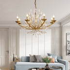 New Romantic Art Lily-Shaped Crystal Chandelier for Living Room / dining Room