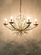 New Romantic Art Lily-Shaped Crystal Chandelier for Living Room / dining Room