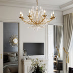 New Romantic Art Lily-Shaped Crystal Chandelier for Living Room / dining Room