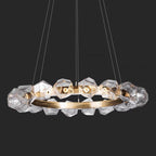 Nordic Minimalist Glass Circle Art Chandelier for Living / dining Room / bedroom