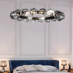 Nordic Minimalist Glass Circle Art Chandelier for Living / dining Room / bedroom