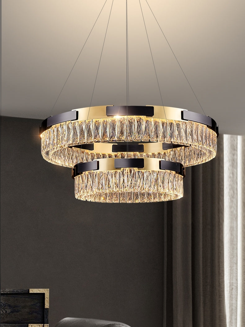 New Designer Recommended Modern Light Luxury Round / oval Crystal Chandelier for Living Room / dining Room