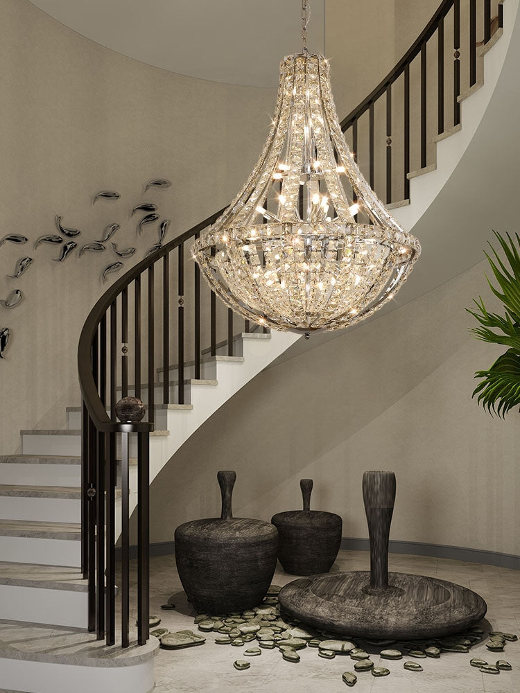 Extra Large Luxury and Elegant Crystal Chandelier for Living Room / staircase / foyer / villa / duplex Hall