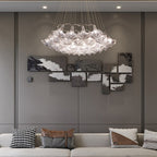 New Oversize Modern Minimalist Glass Art Chandelier for Living Room / stairs / foyer