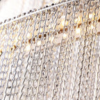 Extra Large Multi-Layered Post-Modern Luxury Metal Chains Chandelier for High-Ceiling Room
