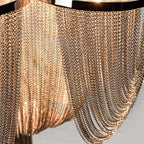Designer Models Oversized Aluminium Long Tassel Pendant Chendelier for Large Living Room / staircase / villa