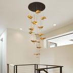 Nordic Art Lotus Leaves Shape Pendant Chandelier for Dining Room / stairs / foyer