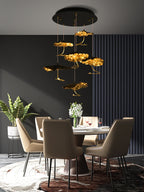Nordic Art Lotus Leaves Shape Pendant Chandelier for Dining Room / stairs / foyer