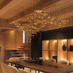 Nordic Art Lotus Leaves Shape Pendant Chandelier for Dining Room / stairs / foyer