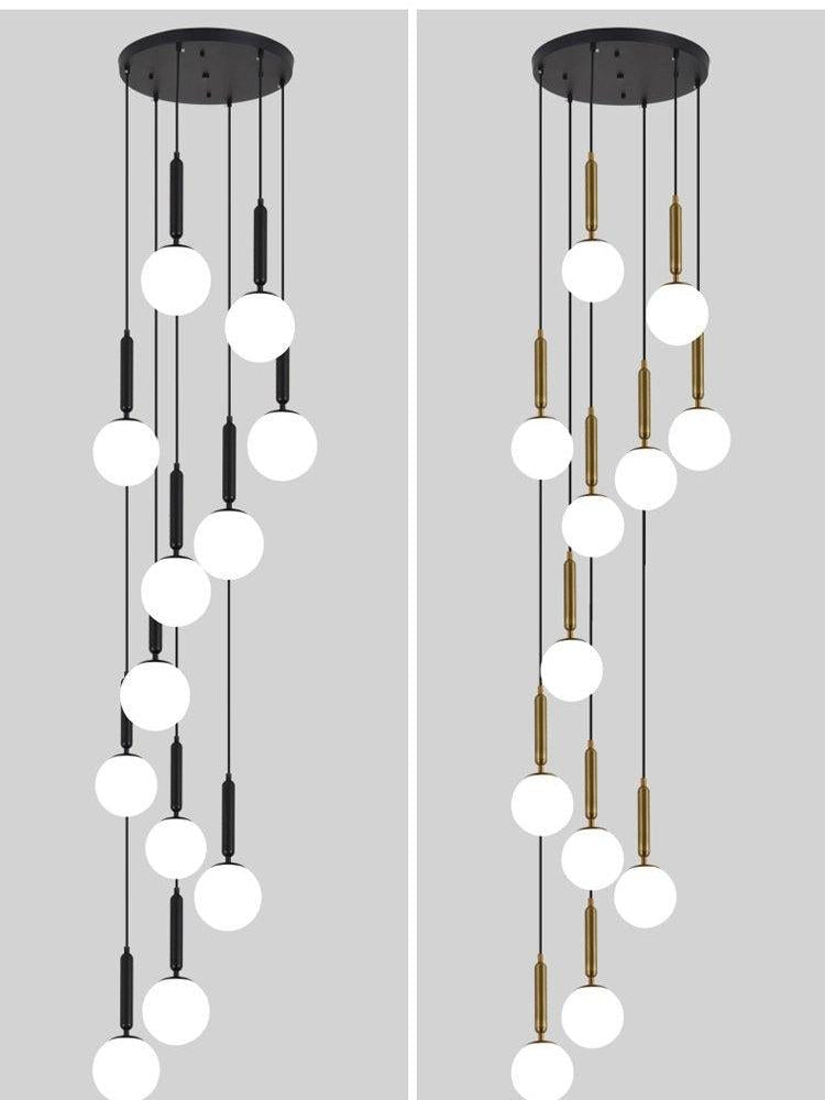 Extra Large Nordic Minimalist Long Pendant Light for Spiral Staircase / high-Ceiling Room