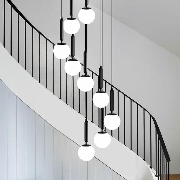 Extra Large Nordic Minimalist Long Pendant Light for Spiral Staircase / high-Ceiling Room