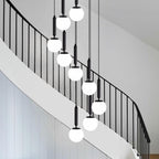 Extra Large Nordic Minimalist Long Pendant Light for Spiral Staircase / high-Ceiling Room