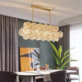 Designer Recommended Modern Rectangle Crystal Pendant Chandelier for Dining Table / kitchen Island / bar