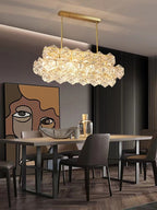 Designer Recommended Modern Rectangle Crystal Pendant Chandelier for Dining Table / kitchen Island / bar