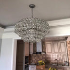 New Modern Tiers Raindrop Crystal Chandelier for Living / dining Room / bedroom / cafe