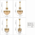 Designer Model Light Luxury Crown Crystal Pendant Chandelier for Bedside / foyer / dining Room