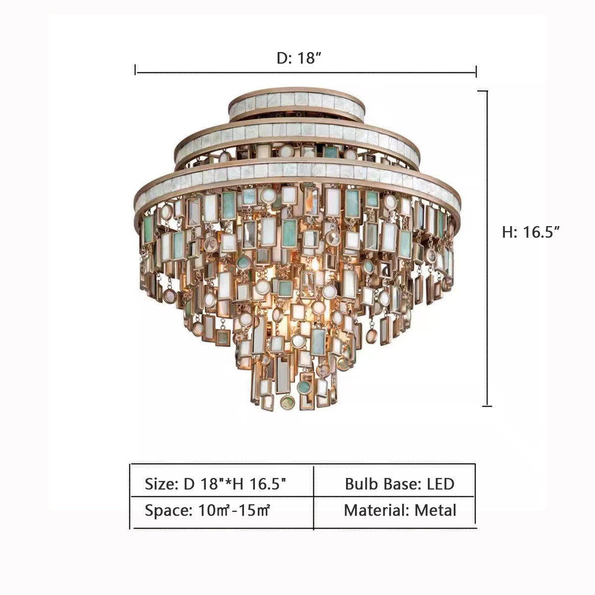 Designer Style Multi-Tier Vintage Colorful Plaid Glass Chandelier for Hallway / living Room / foyer