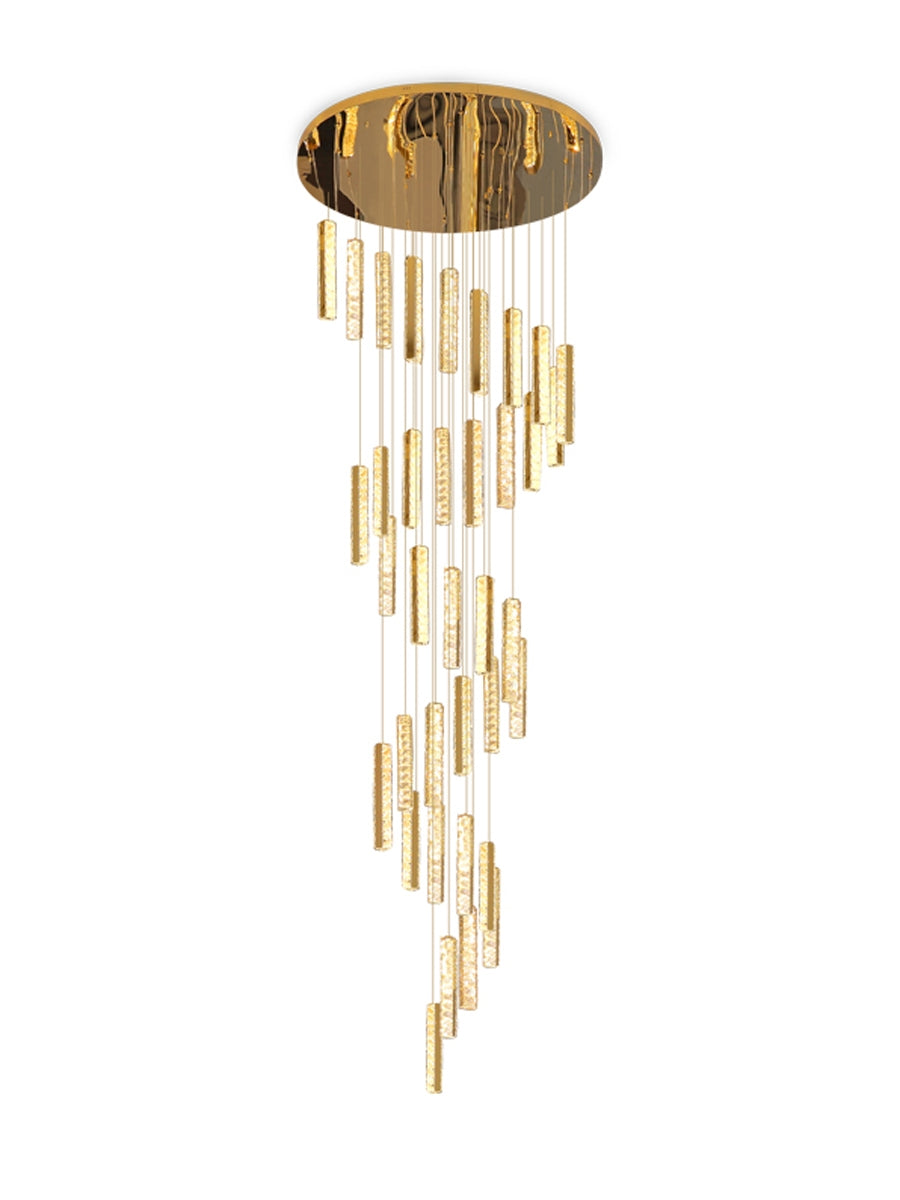 Extra Large Modern Spiral Crystal Ceiling Light Decoration for Staircase / High Ceiling Living Room / Hotel