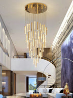 Extra Large Modern Spiral Crystal Ceiling Light Decoration for Staircase / High Ceiling Living Room / Hotel