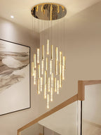 Extra Large Modern Spiral Crystal Ceiling Light Decoration for Staircase / High Ceiling Living Room / Hotel