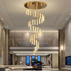 Extra Large Modern Spiral Crystal Ceiling Light Decoration for Staircase / High Ceiling Living Room / Hotel
