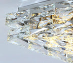Extra Large Luxury Rectangle Light Flush Mount Crystal Chandelier for Living Room / bedroom