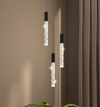 Extra Large Modern K9 Crystal Rod Pendant Long Chandelier for Staircase / living Room / foyer