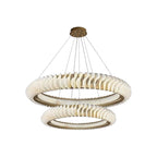 Extra Large Tiers Modern Stainless Steel Ring Chandelier for Living Room / foyer / big Entrys