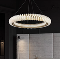Extra Large Tiers Modern Stainless Steel Ring Chandelier for Living Room / foyer / big Entrys