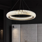 Extra Large Tiers Modern Stainless Steel Ring Chandelier for Living Room / foyer / big Entrys