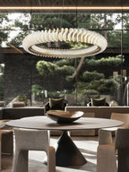 Extra Large Tiers Modern Stainless Steel Ring Chandelier for Living Room / foyer / big Entrys
