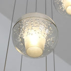 Oversized Nordic Art Round Air Bubbles Pendant Chandelier for Stairs / spiral Staircase / hotel