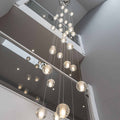 Oversized Nordic Art Round Air Bubbles Pendant Chandelier for Stairs / spiral Staircase / hotel