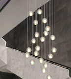 Oversized Nordic Art Round Air Bubbles Pendant Chandelier for Stairs / spiral Staircase / hotel