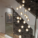 Oversized Nordic Art Round Air Bubbles Pendant Chandelier for Stairs / spiral Staircase / hotel