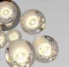 Oversized Nordic Art Round Air Bubbles Pendant Chandelier for Stairs / spiral Staircase / hotel