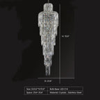 Luxury Large Crystal Chandelier for Hight Ceiling Living Room Long Staircase Light