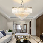 Multi-Tier Modern Light Luxury Crystal Rods Pendant Chandelier for Living Room / bedroom / foyer / entrys