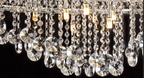 Modern Oversized Flush Mount Oval Crystal Pendant Chandelier for Living Room / dining Table Light
