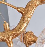 Modern Art Extra Large Branch Style Chandelier with Clear Bubble Glass Eggs for Dining Room and Living Room